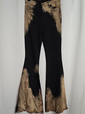 Jeans Western Boho Cowgirl Hippie Desert Festival Vibe 90s Rock Size 7 Black New